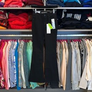 Blue Spice black high waist flare jeans size 0 NWT